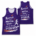 Funny Running Tank Top - All Insane Runner Quote Tech Singlet