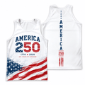 Patriotic Running Tank Top - America 1776 2026 Tech Singlet