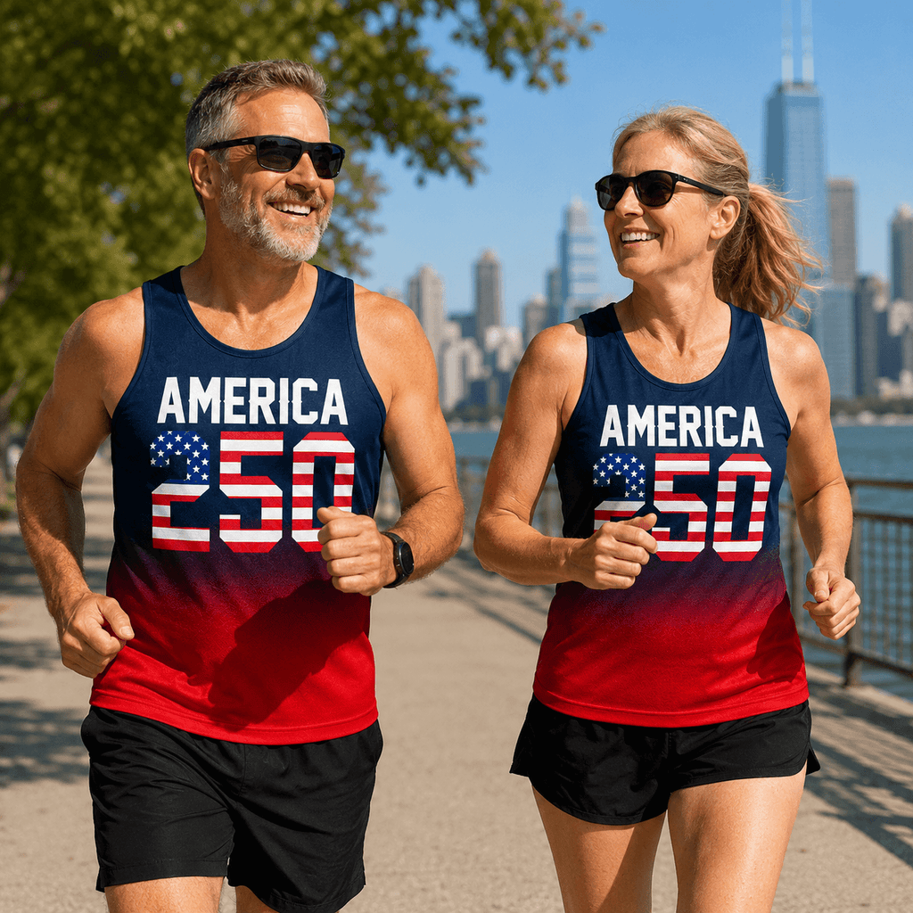 Patriotic Running Tank Top - America 250 Tech Running Singlet