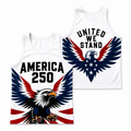 Patriotic Running Tank Top - America 250 Eagle Tech Singlet
