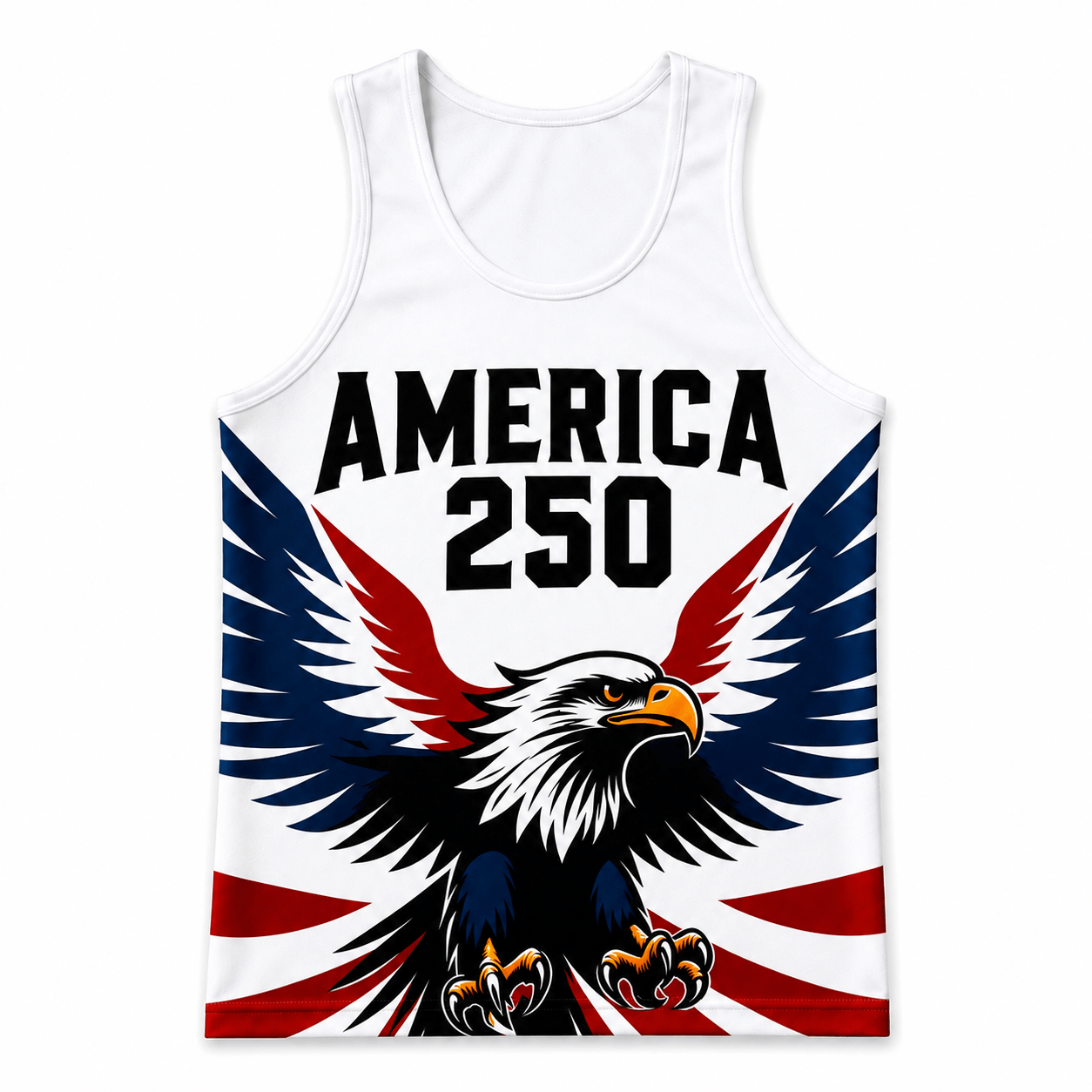 Patriotic Running Tank Top - America 250 Eagle Tech Singlet