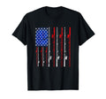 American Flag Shirt Fishing T-Shirt