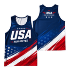 Patriotic Running Tank Top - American Pace Tech Running Singlet