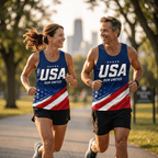 Patriotic Running Tank Top - American Pace Tech Running Singlet