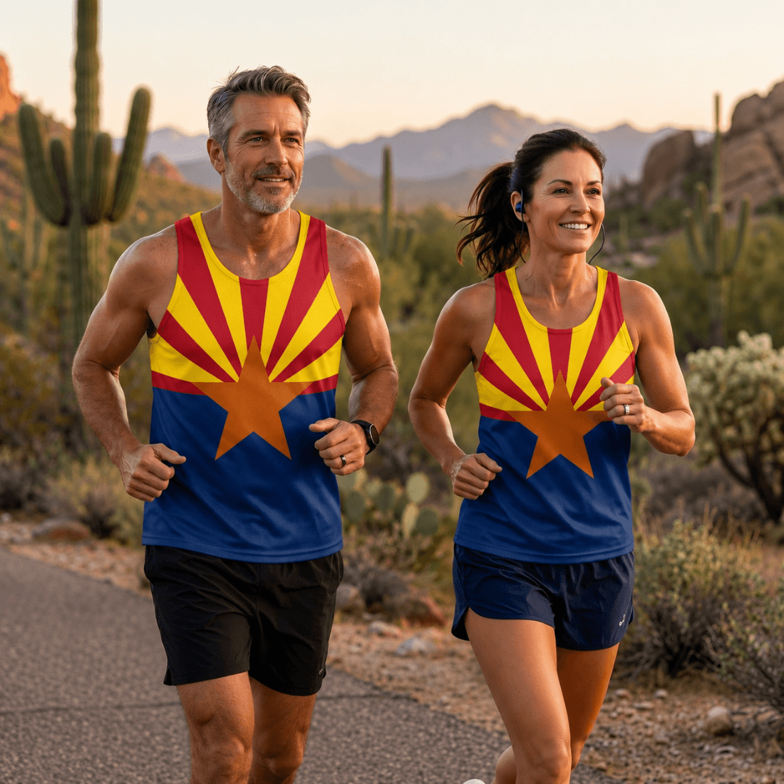Arizona Running Tank Top - State Pride Tech Running Singlet