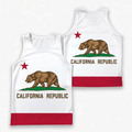California Running Tank Top - State Pride Tech Running Singlet