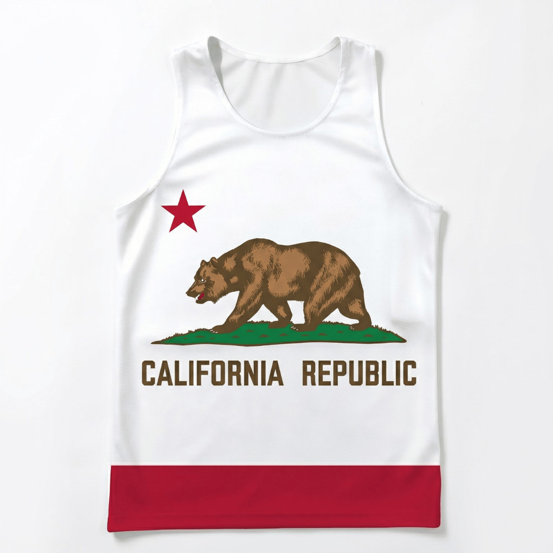 California Running Tank Top - State Pride Tech Running Singlet