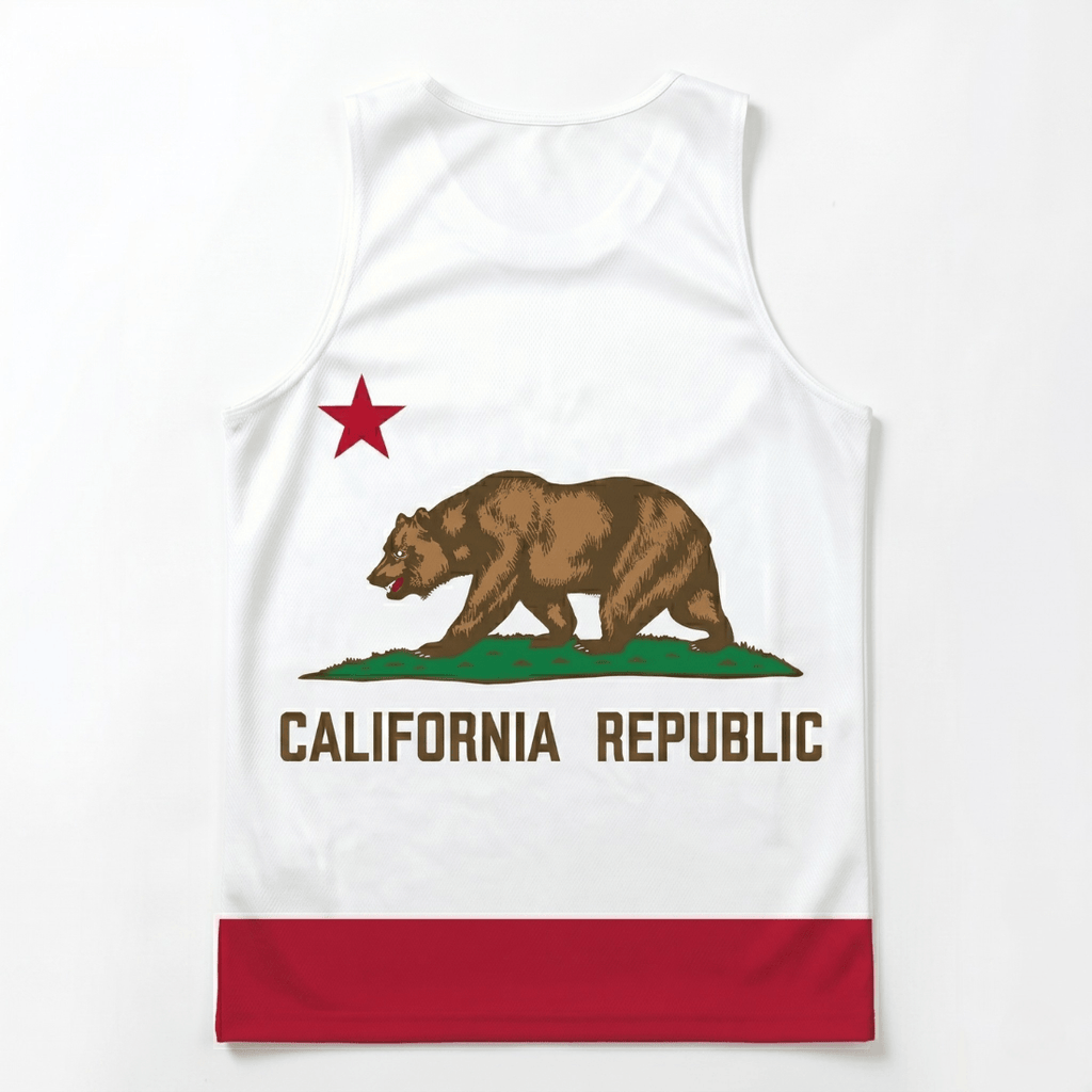 California Running Tank Top - State Pride Tech Running Singlet