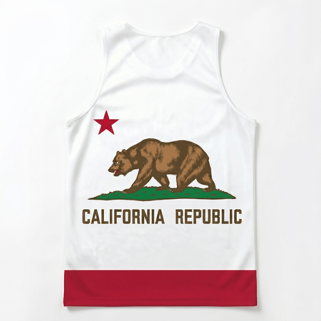 California Running Tank Top - State Pride Tech Running Singlet