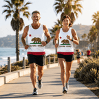 California Running Tank Top - State Pride Tech Running Singlet