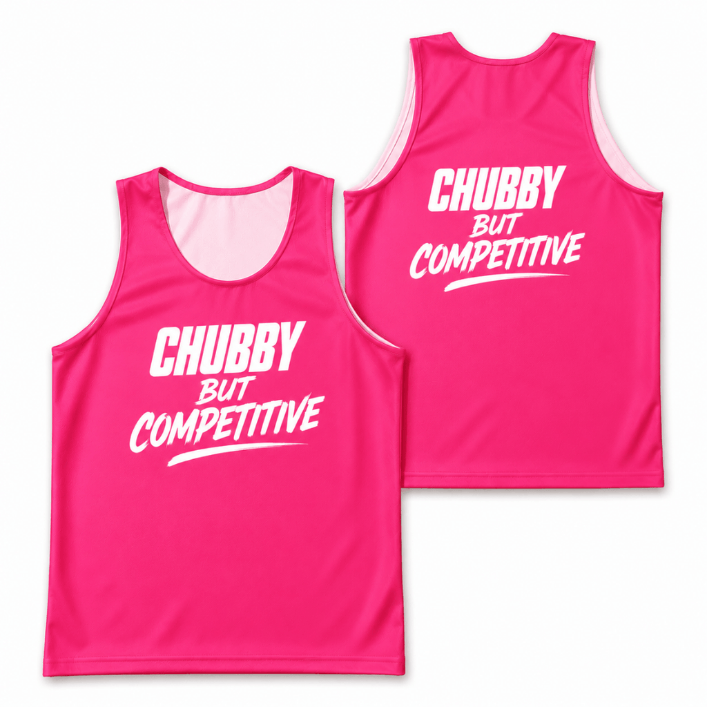 Funny Running Tank Top - Chubby But Competitive Tech Singlet