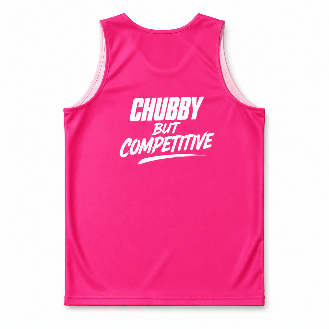 Funny Running Tank Top - Chubby But Competitive Tech Singlet