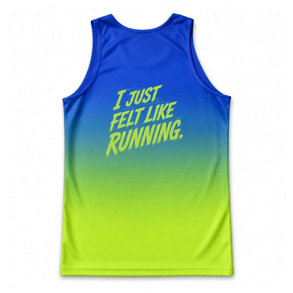 Funny Running Tank Top - I Just Felt Like Running Tech Singlet