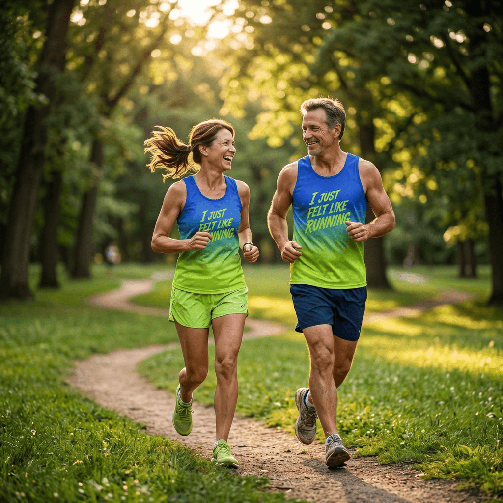 Funny Running Tank Top - I Just Felt Like Running Tech Singlet