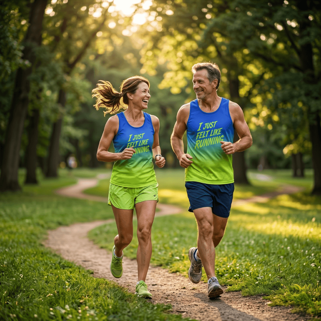 Funny Running Tank Top - I Just Felt Like Running Tech Singlet
