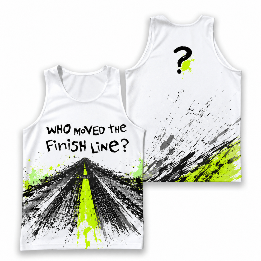 Finish Line Running Tank Top - Runner Quote Tech Running Singlet