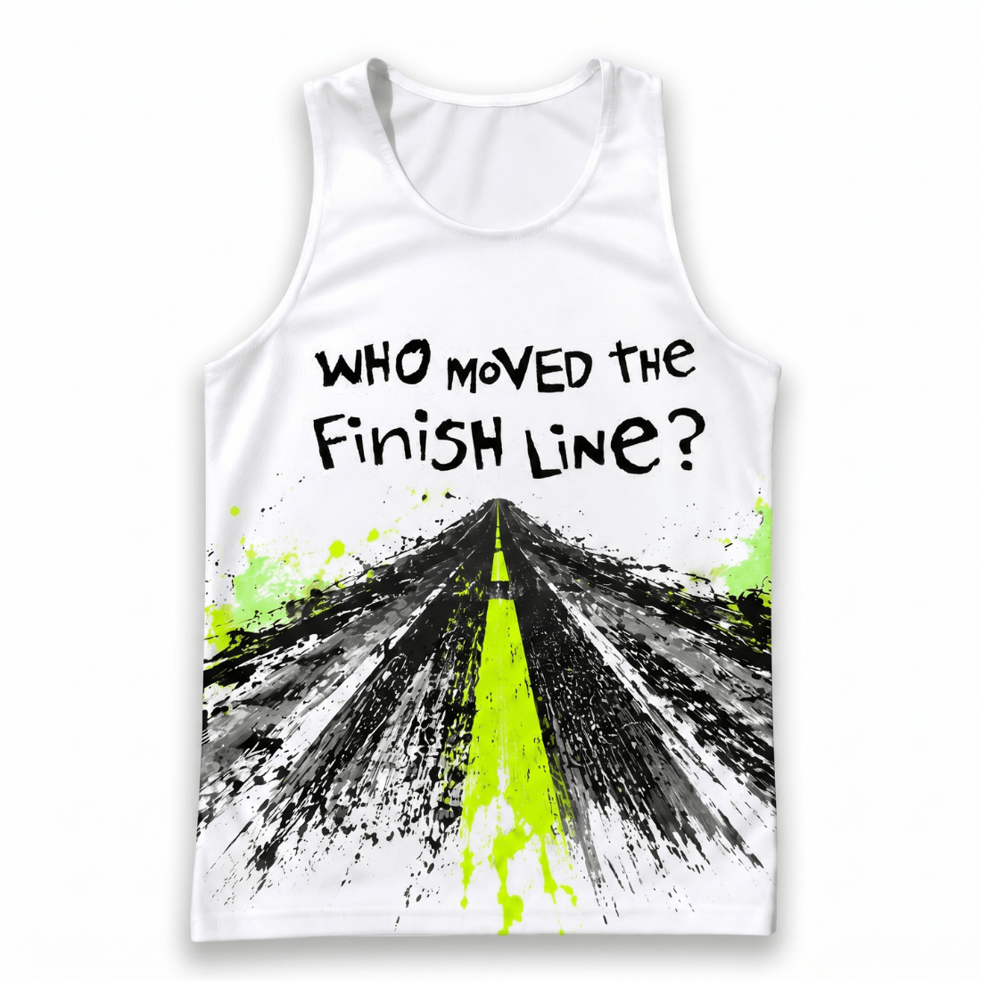 Finish Line Running Tank Top - Runner Quote Tech Running Singlet