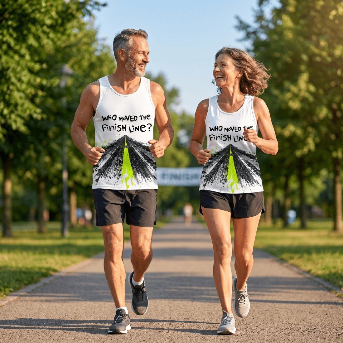 Finish Line Running Tank Top - Runner Quote Tech Running Singlet