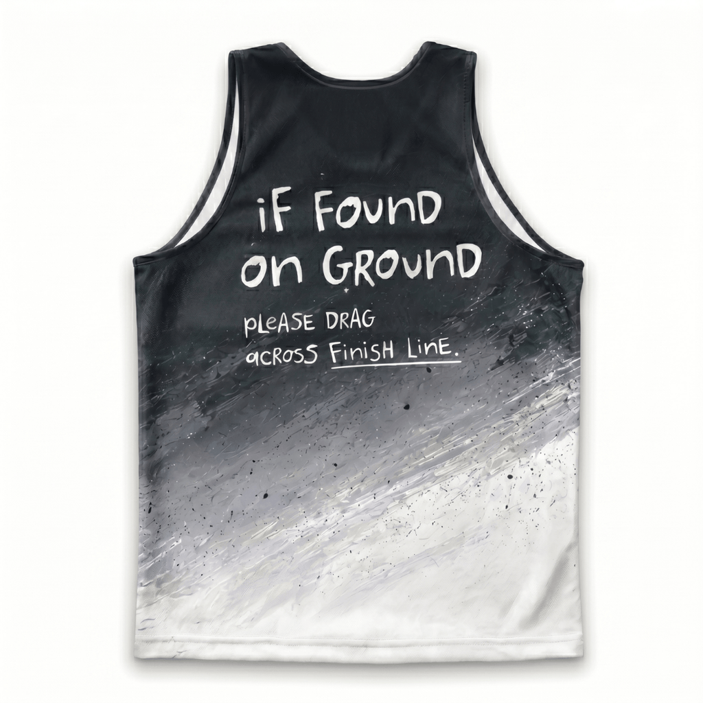 Funny Running Tank Top - Found On Ground Runner Quote Tech Singlet