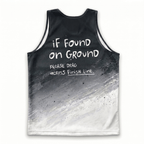 Funny Running Tank Top - Found On Ground Runner Quote Tech Singlet