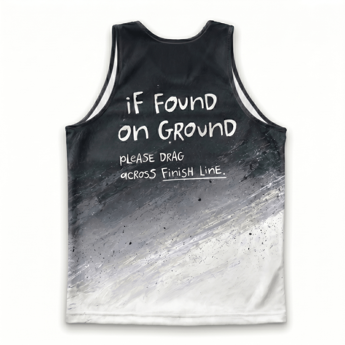 Funny Running Tank Top - Found On Ground Runner Quote Tech Singlet