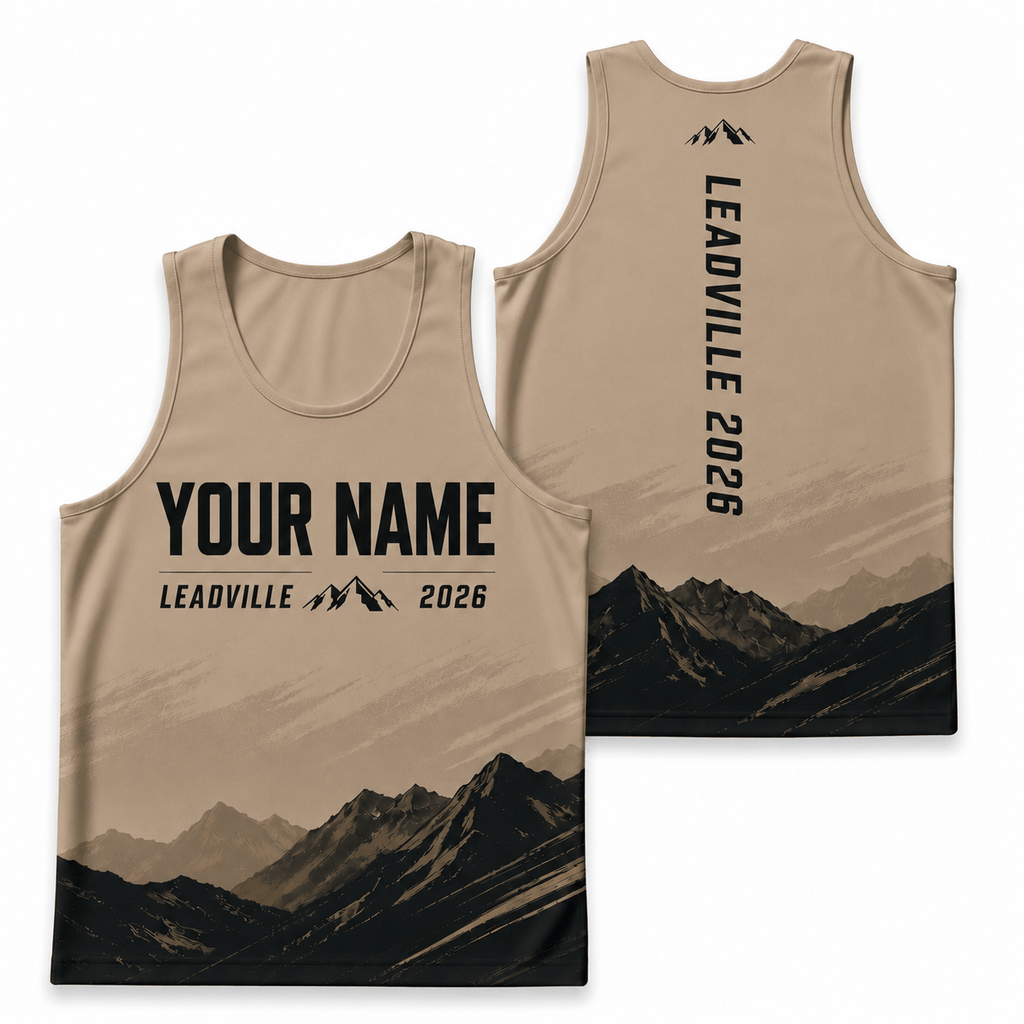 Custom Running Tank Top - Leadville 2026 Personalized Tech Singlet