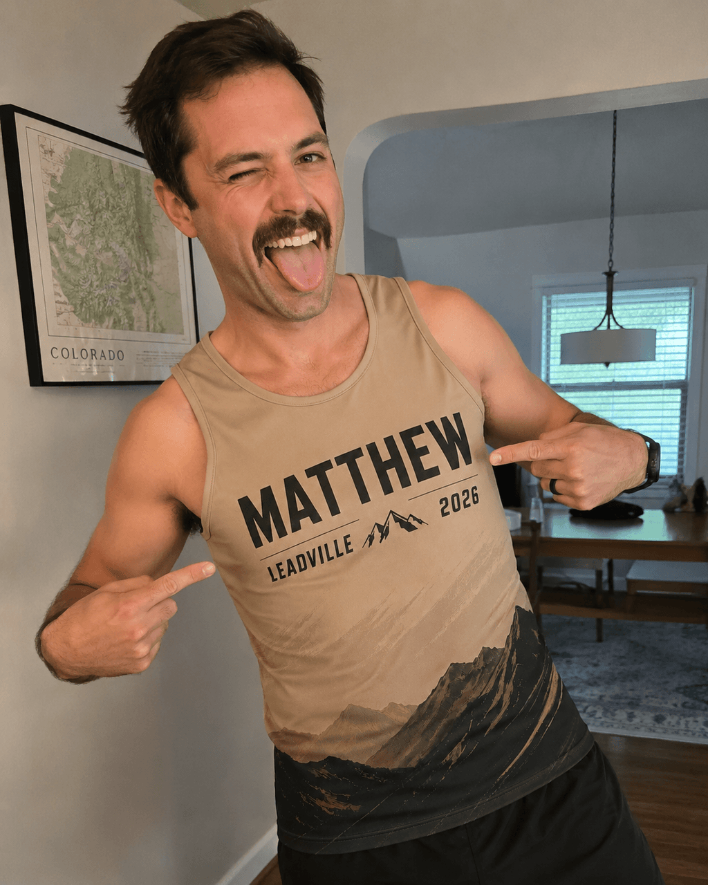 Custom Running Tank Top - Leadville 2026 Personalized Tech Singlet