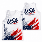 Patriotic Running Tank Top - Liberty Stride Tech Running Singlet
