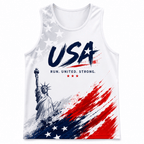 Patriotic Running Tank Top - Liberty Stride Tech Running Singlet