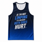 Funny Running Tank Top - Limping Runner Quote Tech Running Singlet