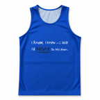 Funny Running Tank Top - Never Run Runner Quote Tech Singlet