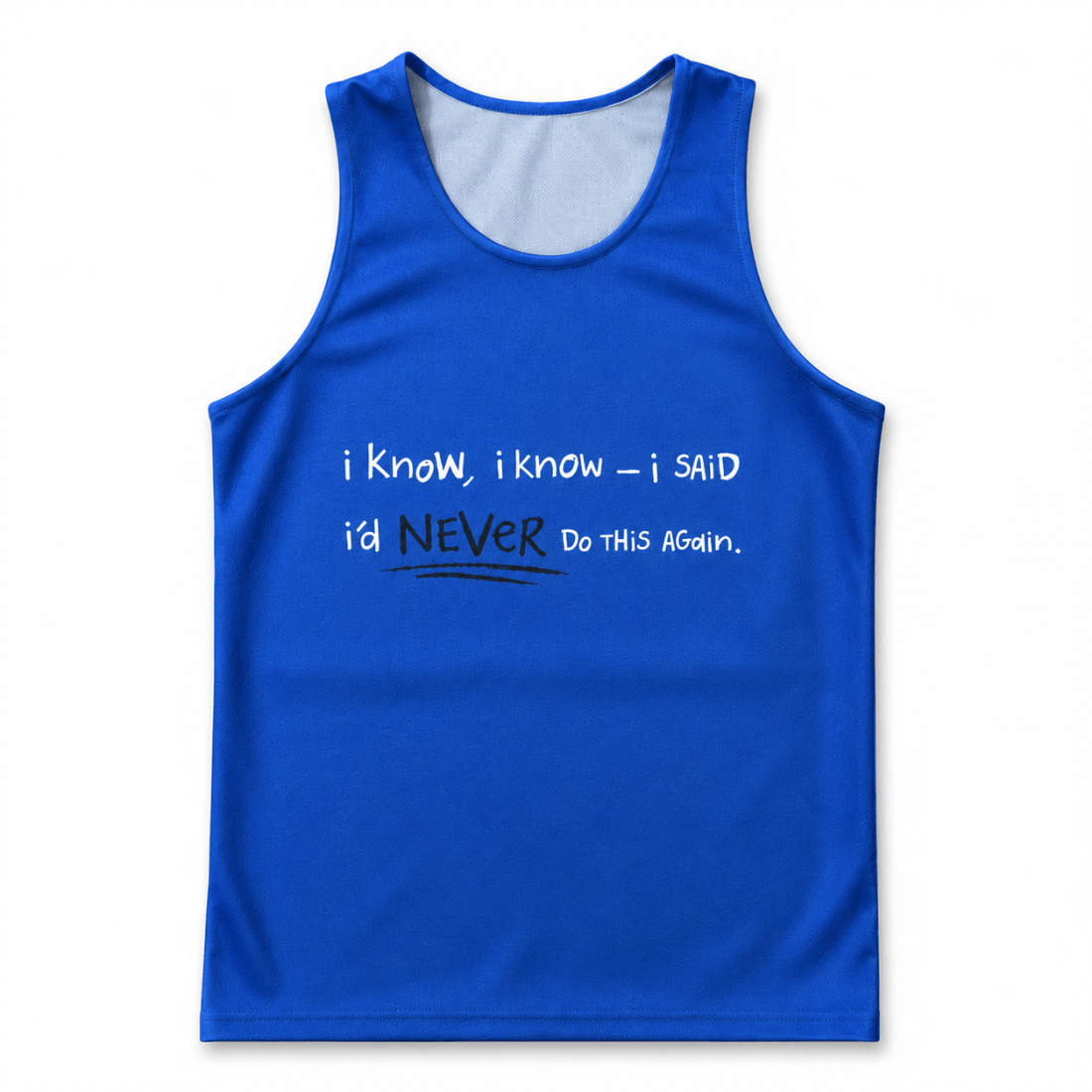 Funny Running Tank Top - Never Run Runner Quote Tech Singlet