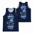 Funny Running Tank Top - Nobody To Pass Runner Quote Tech Singlet