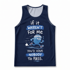 Funny Running Tank Top - Nobody To Pass Runner Quote Tech Singlet