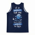 Funny Running Tank Top - Nobody To Pass Runner Quote Tech Singlet
