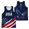 Patriotic Running Tank Top - Patriot Pace USA Tech Singlet