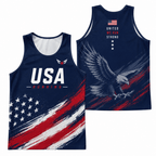 Patriotic Running Tank Top - Patriot Pace USA Tech Singlet