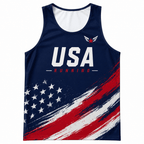 Patriotic Running Tank Top - Patriot Pace USA Tech Singlet
