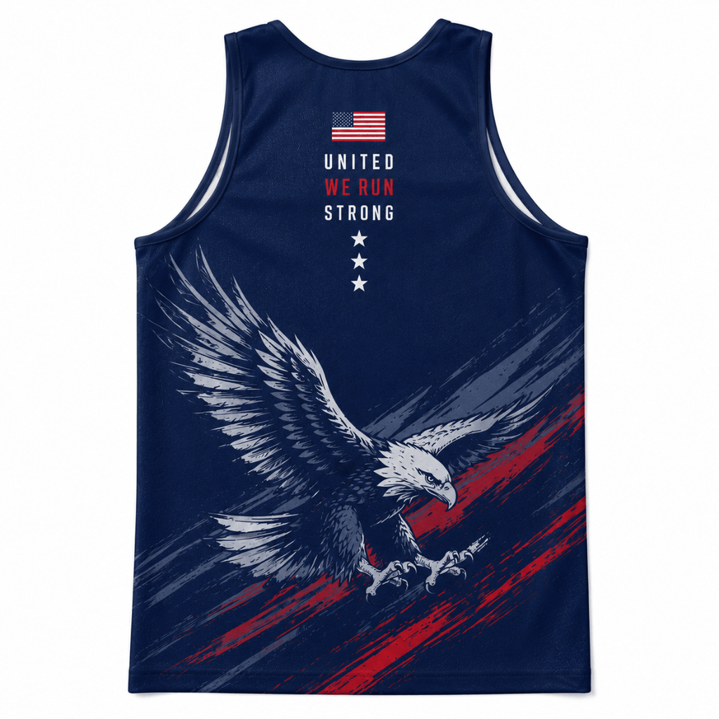 Patriotic Running Tank Top - Patriot Pace USA Tech Singlet