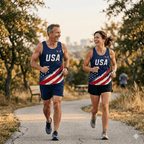 Patriotic Running Tank Top - Patriot Pace USA Tech Singlet