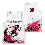 Women's Running Tank Top - Run Like A Girl Tech Running Singlet