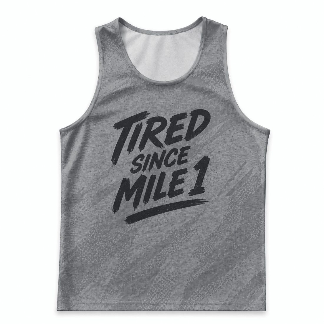 Funny Running Tank Top - Tired Runner Quote Tech Running Singlet