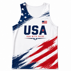 Patriotic Running Tank Top - USA Freedom Tech Running Singlet