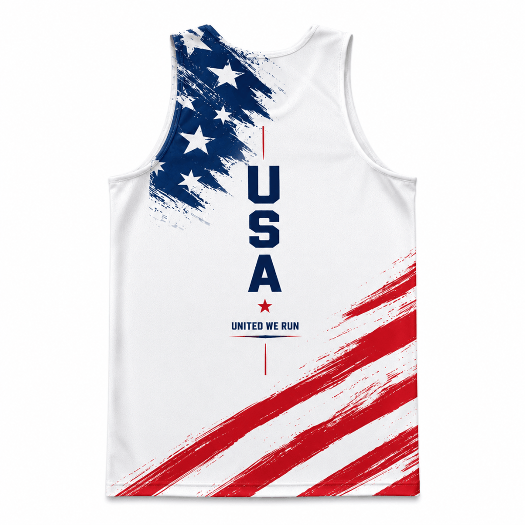 Patriotic Running Tank Top - USA Freedom Tech Running Singlet