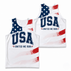 Patriotic Running Tank Top - USA Race Tech Running Singlet