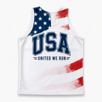 Patriotic Running Tank Top - USA Race Tech Running Singlet