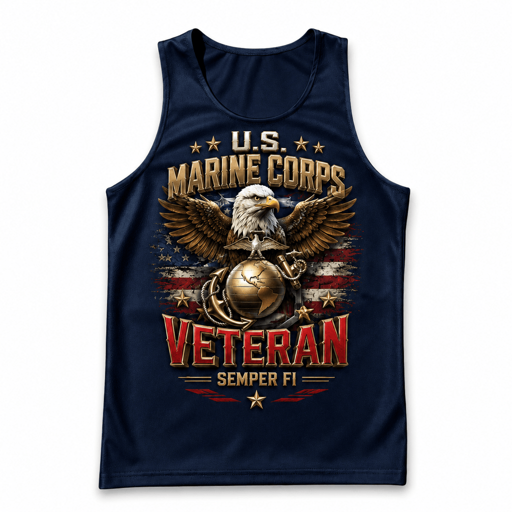 Veteran Running Tank Top - U.S. Marine Veteran Tech Running Singlet