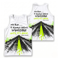 Funny Running Tank Top - Until It's Done Runner Quote Tech Singlet