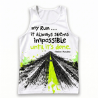 Funny Running Tank Top - Until It's Done Runner Quote Tech Singlet