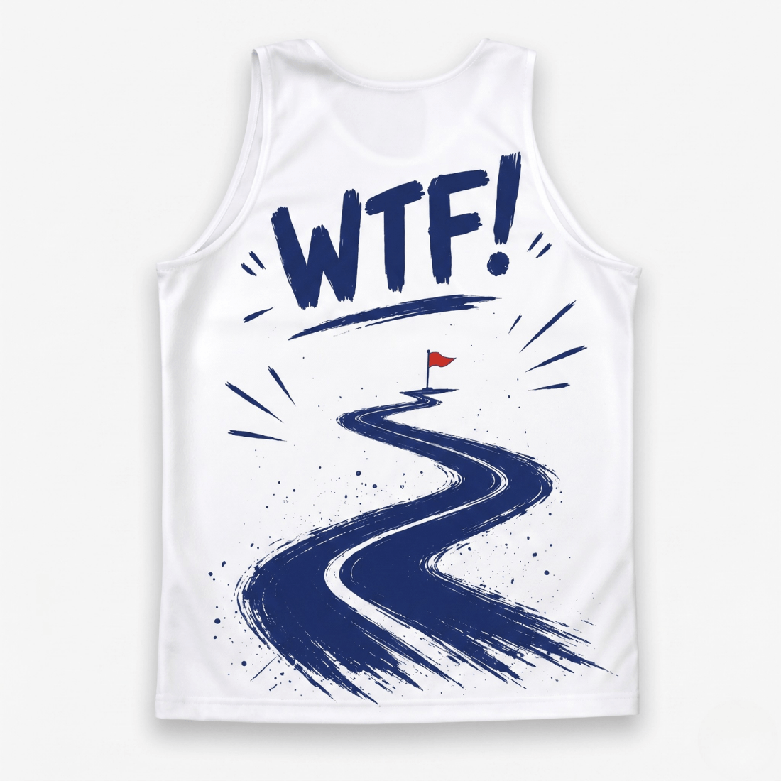 Funny Running Tank Top - WTF Runner Quote Tech Running Singlet